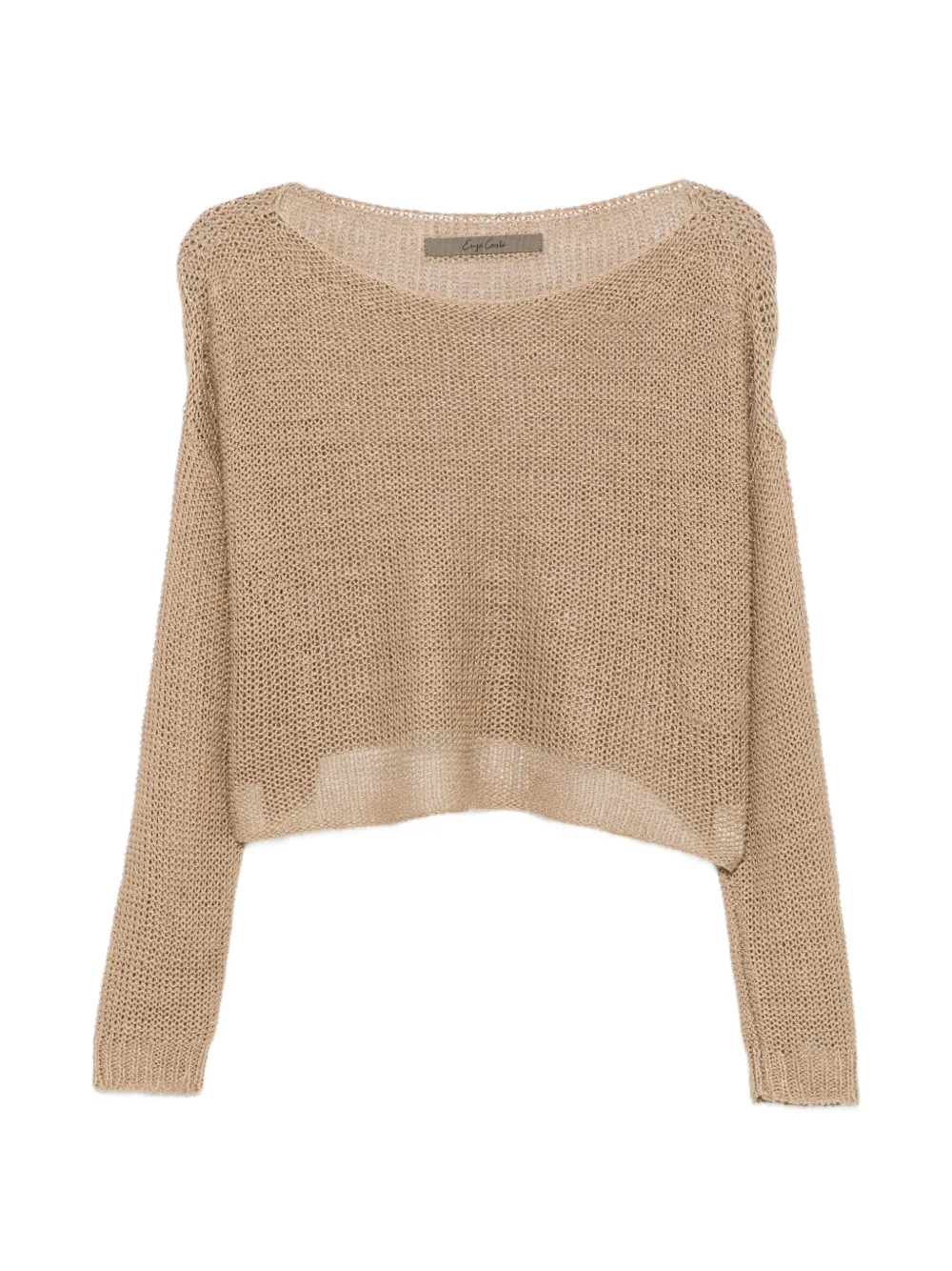 Enza Costa open-knit sweater - Marrone