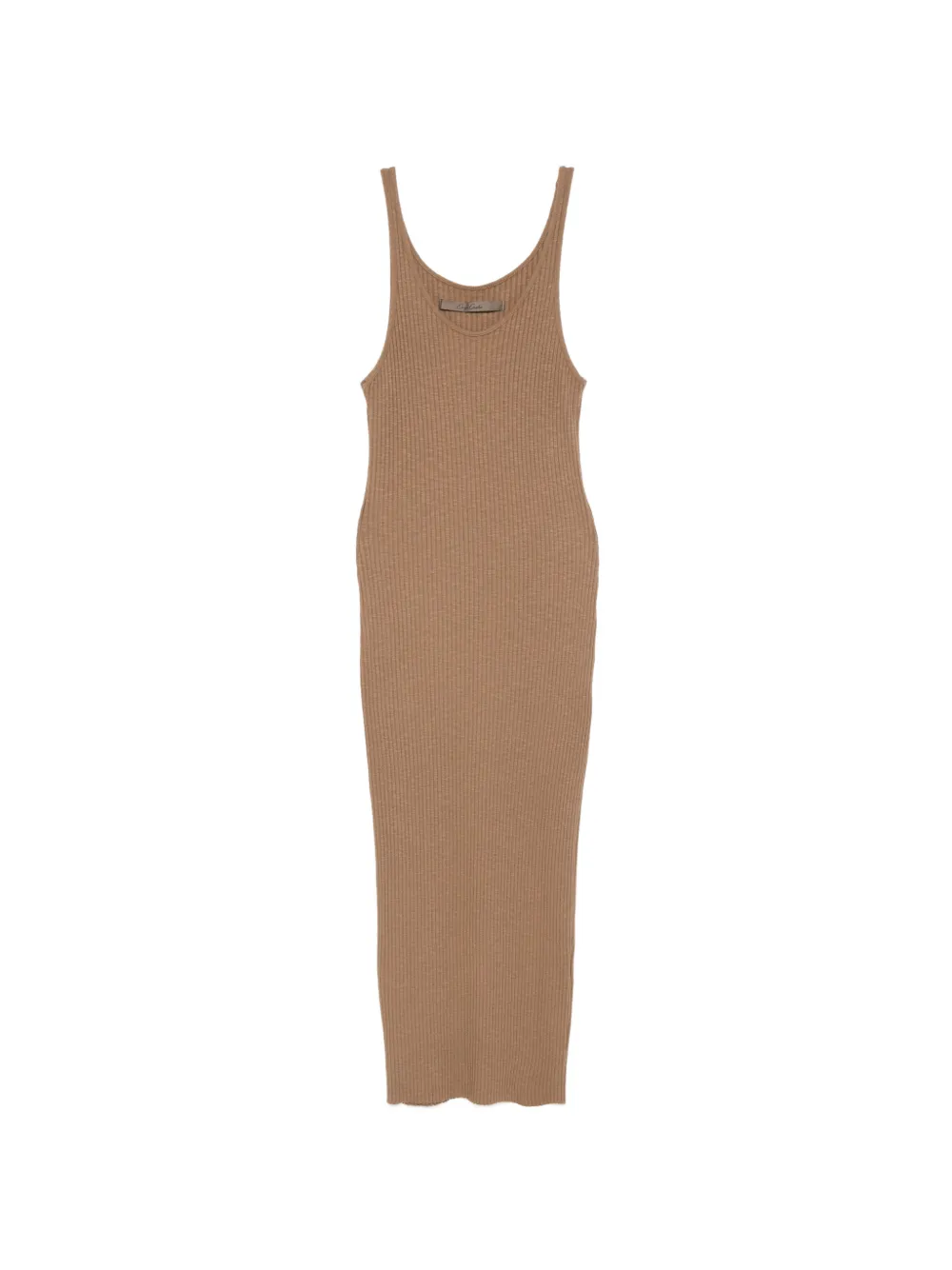 Enza Costa ribbed-knit slim-fit midi dress - Marrone