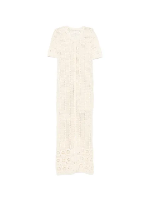 TERRY PUESTO Vestido longo de crochê floral