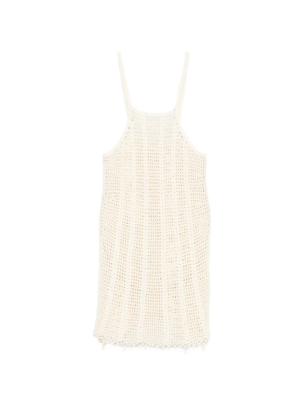 TERRY PUESTO crochet-knit mini dress - Toni neutri