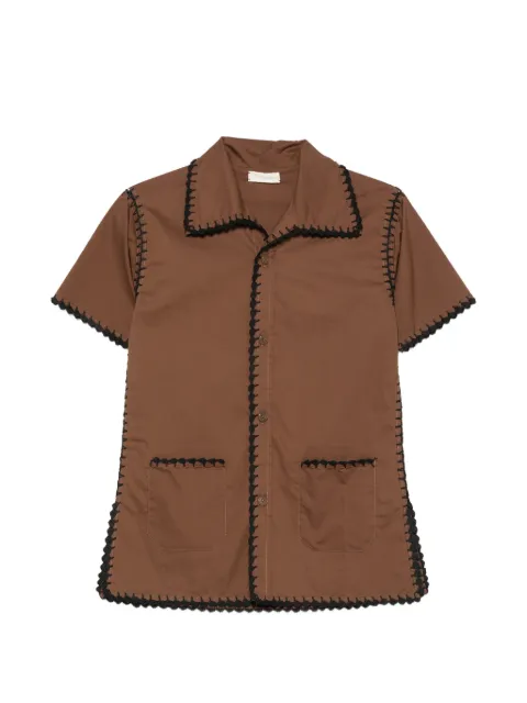 TERRY PUESTO crochet-trim shirt