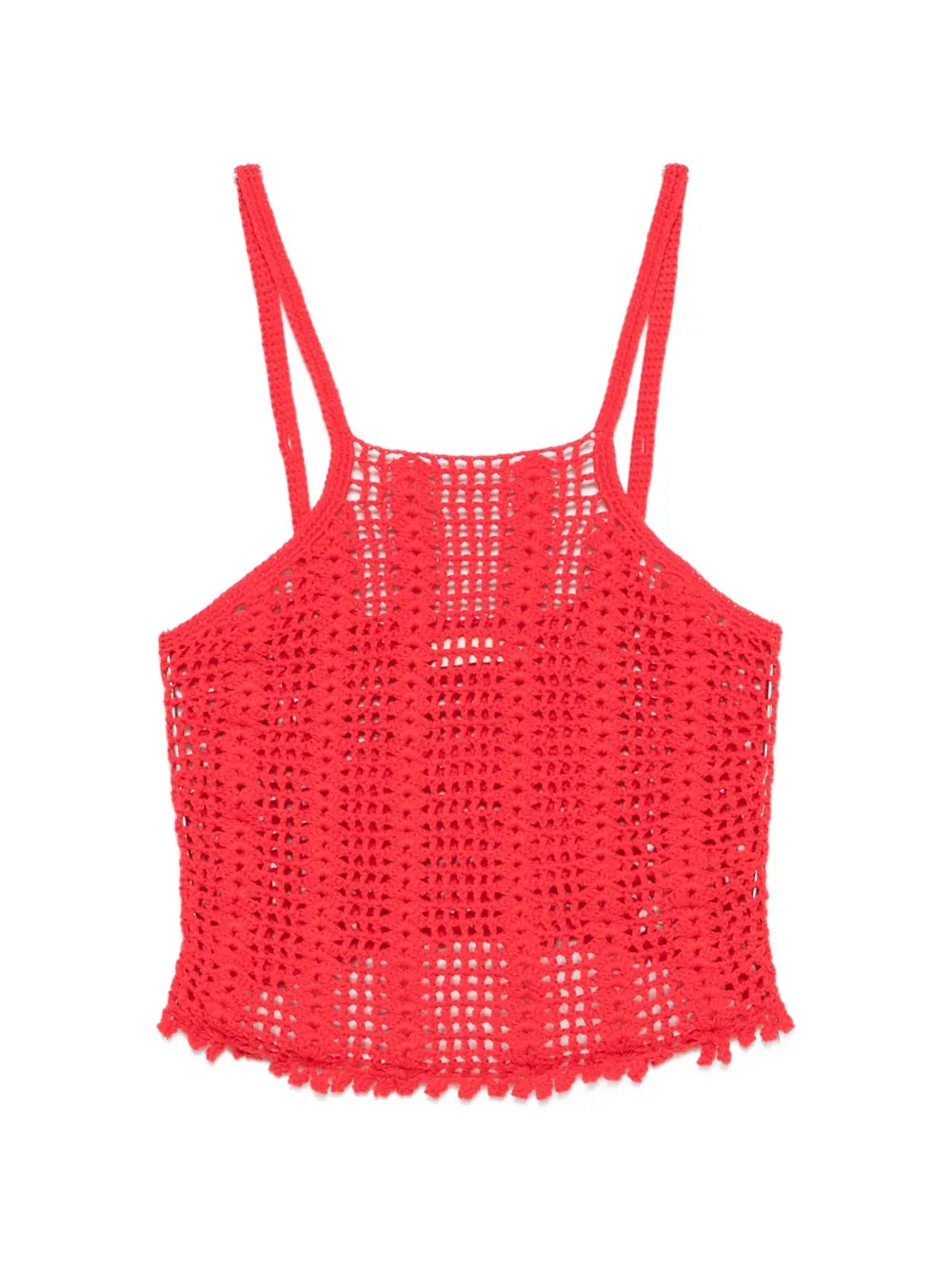 TERRY PUESTO crochet top - Rosso
