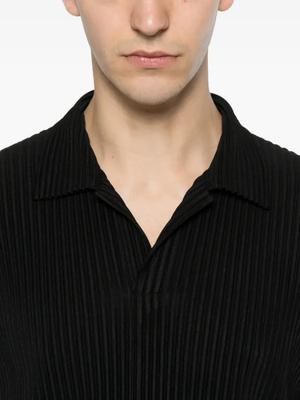 Homme Plissé Issey Miyake プリーツ Tシャツ | ブラック | FARFETCH JP