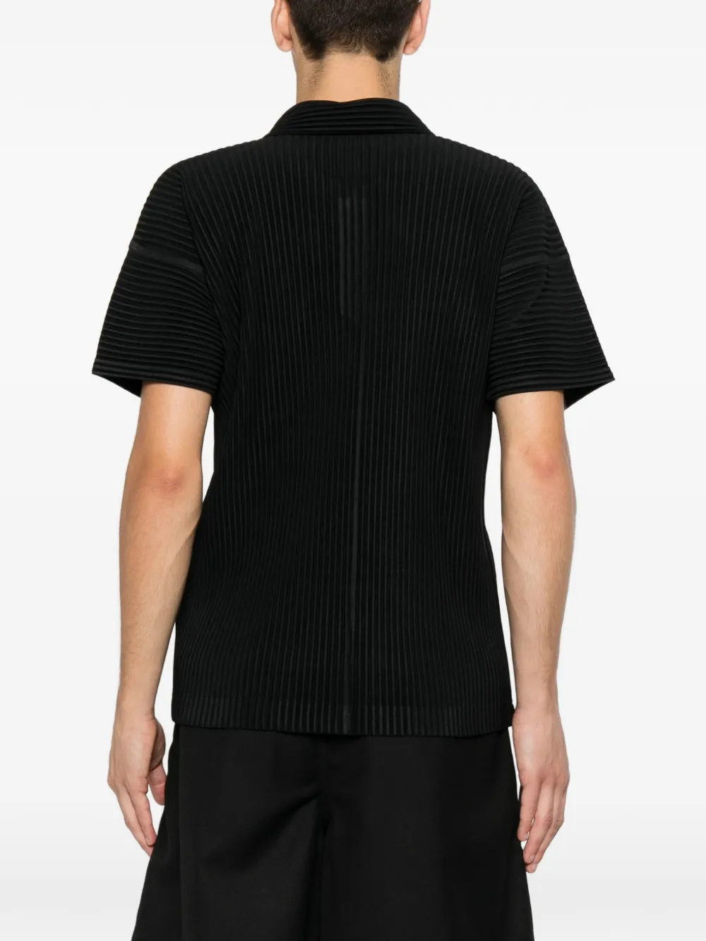 Homme Plissé Issey Miyake Geplooid T-shirt Zwart