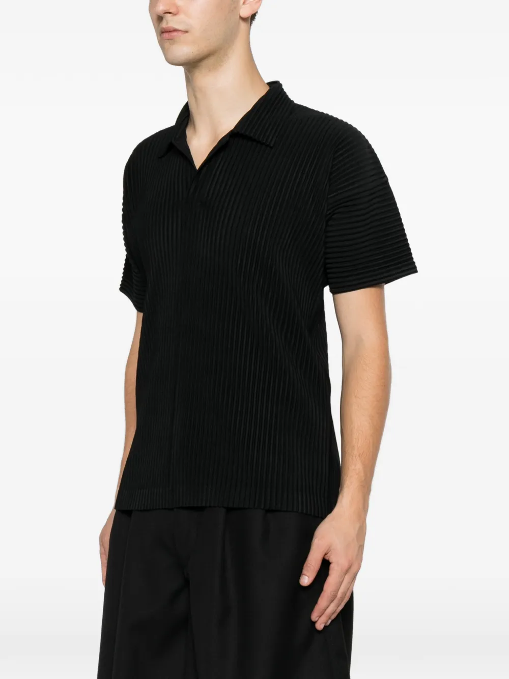Homme Plissé Issey Miyake Geplooid T-shirt Zwart