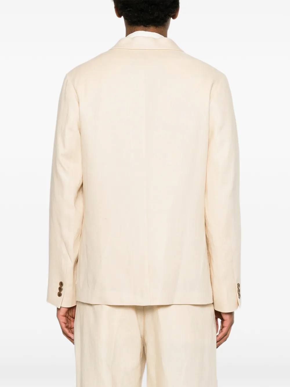 NN07 Jordin linnen blazer met dubbele rij knopen Beige