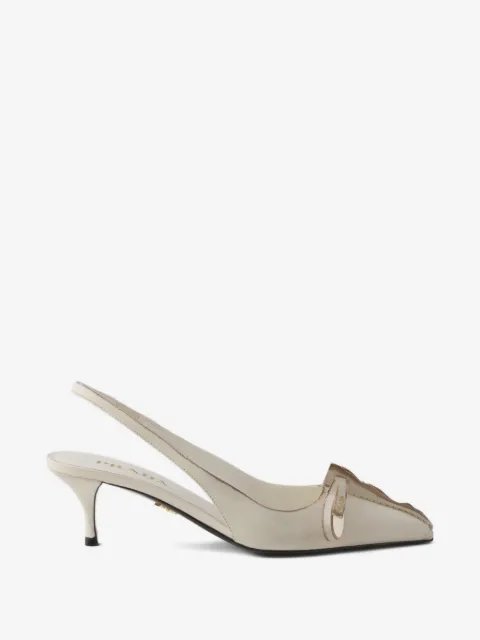 Prada leather slingback pumps