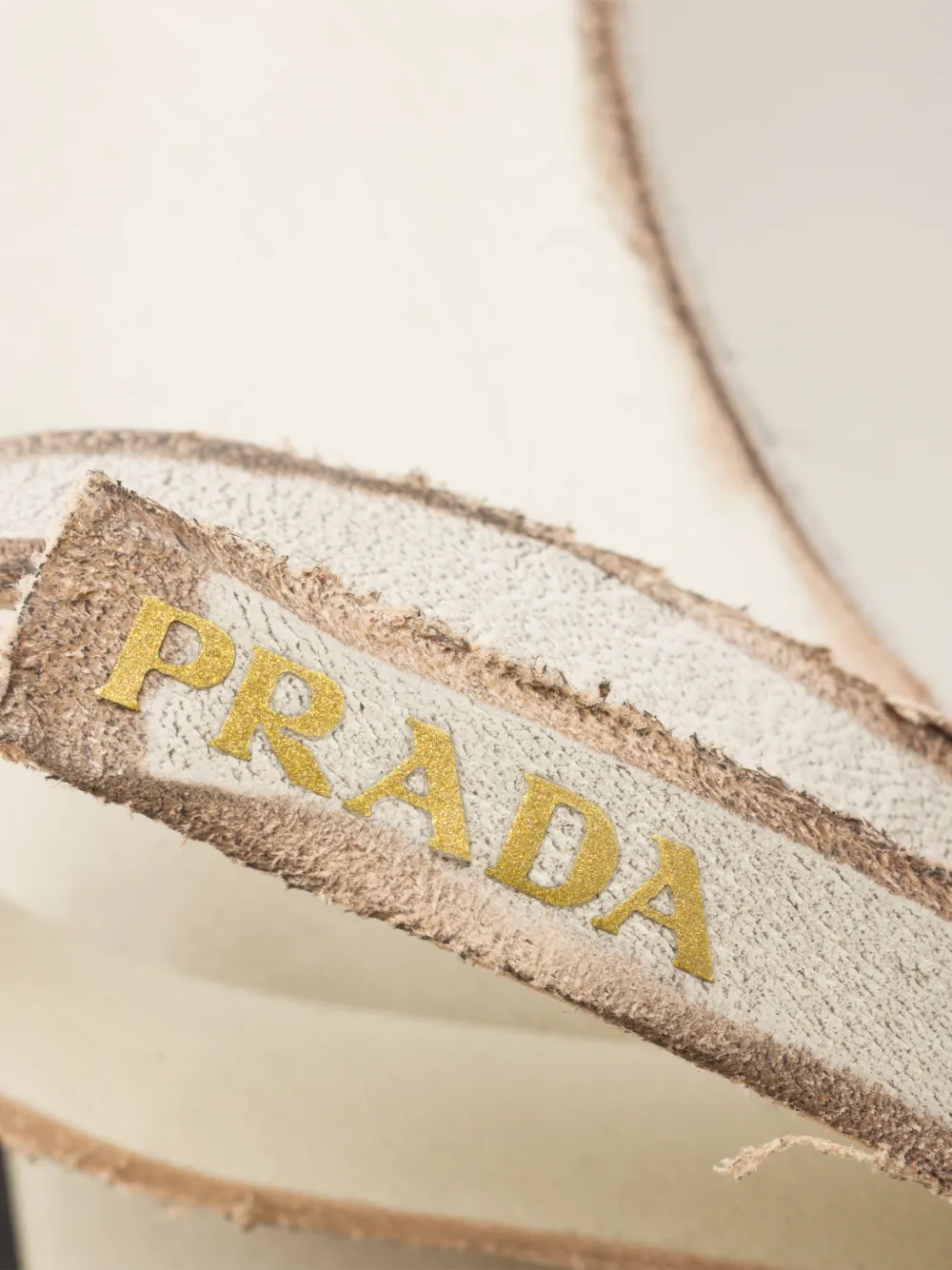 Prada bow slingback pumps Beige