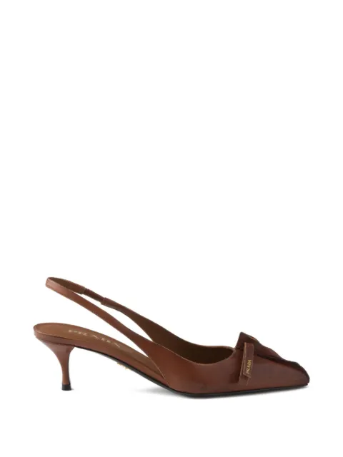 Prada bow slingback pumps