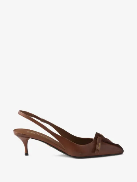 Prada leather slingback pumps