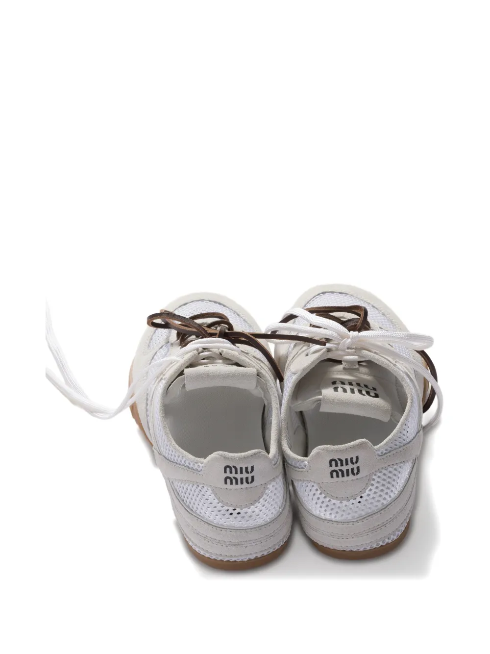 Miu mesh laced sneakers Wit