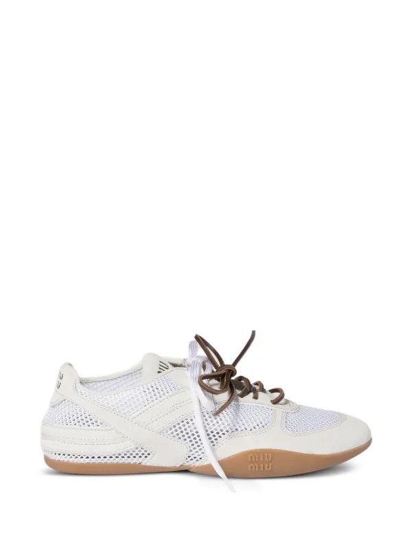 Miu Miu Gymnasium スニーカー | ホワイト | FARFETCH JP