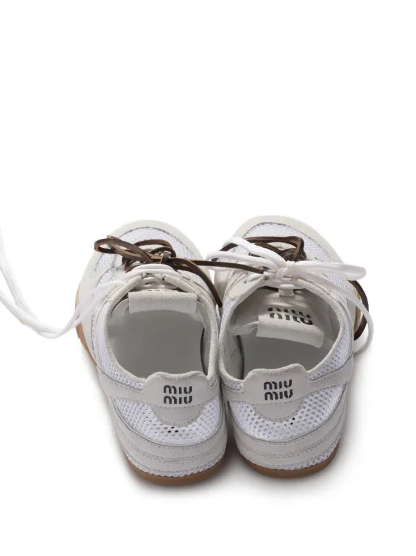 Miu Miu Gymnasium スニーカー | ホワイト | FARFETCH JP