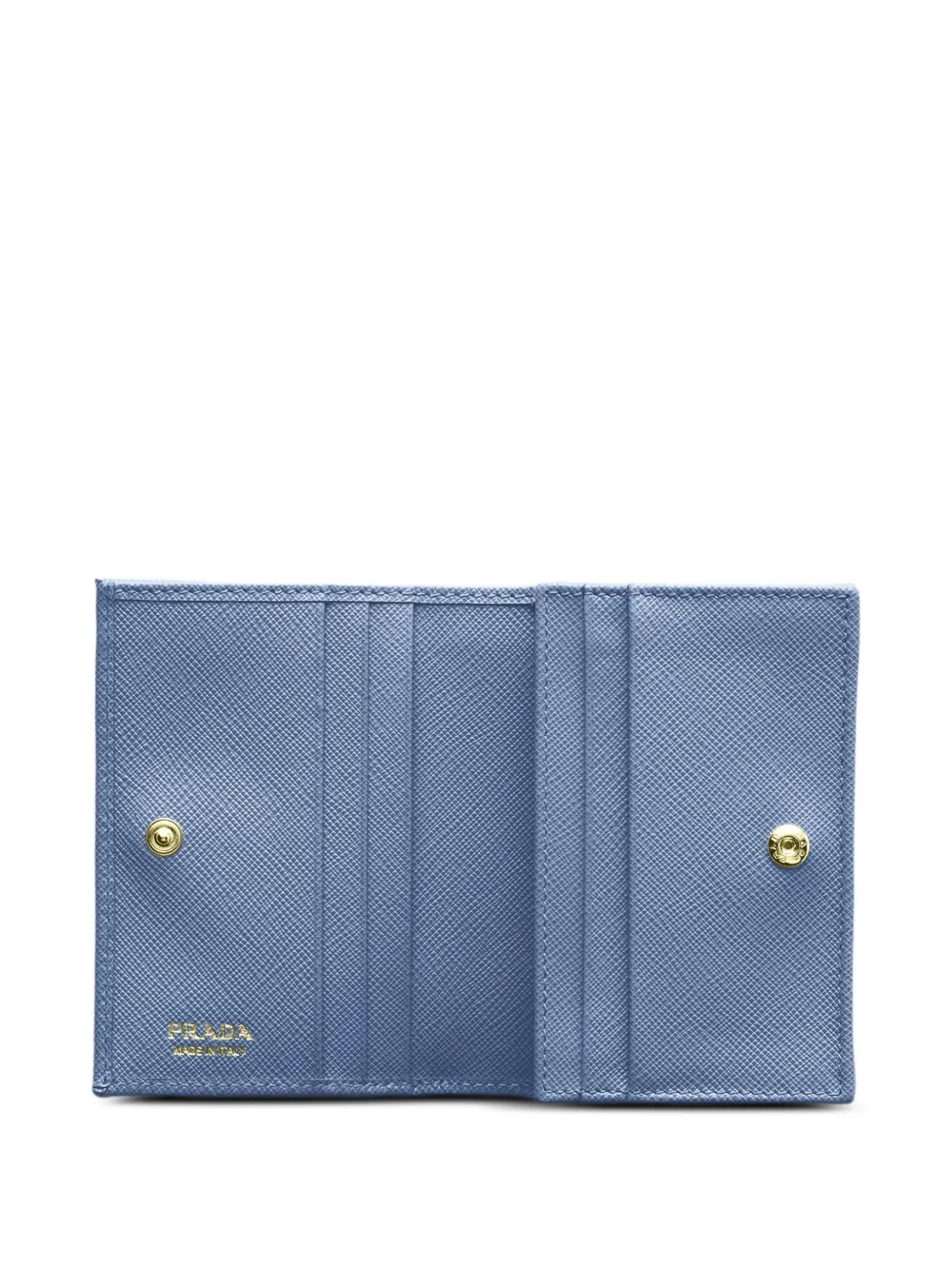 Prada Leren portemonnee met triangel logo Blauw