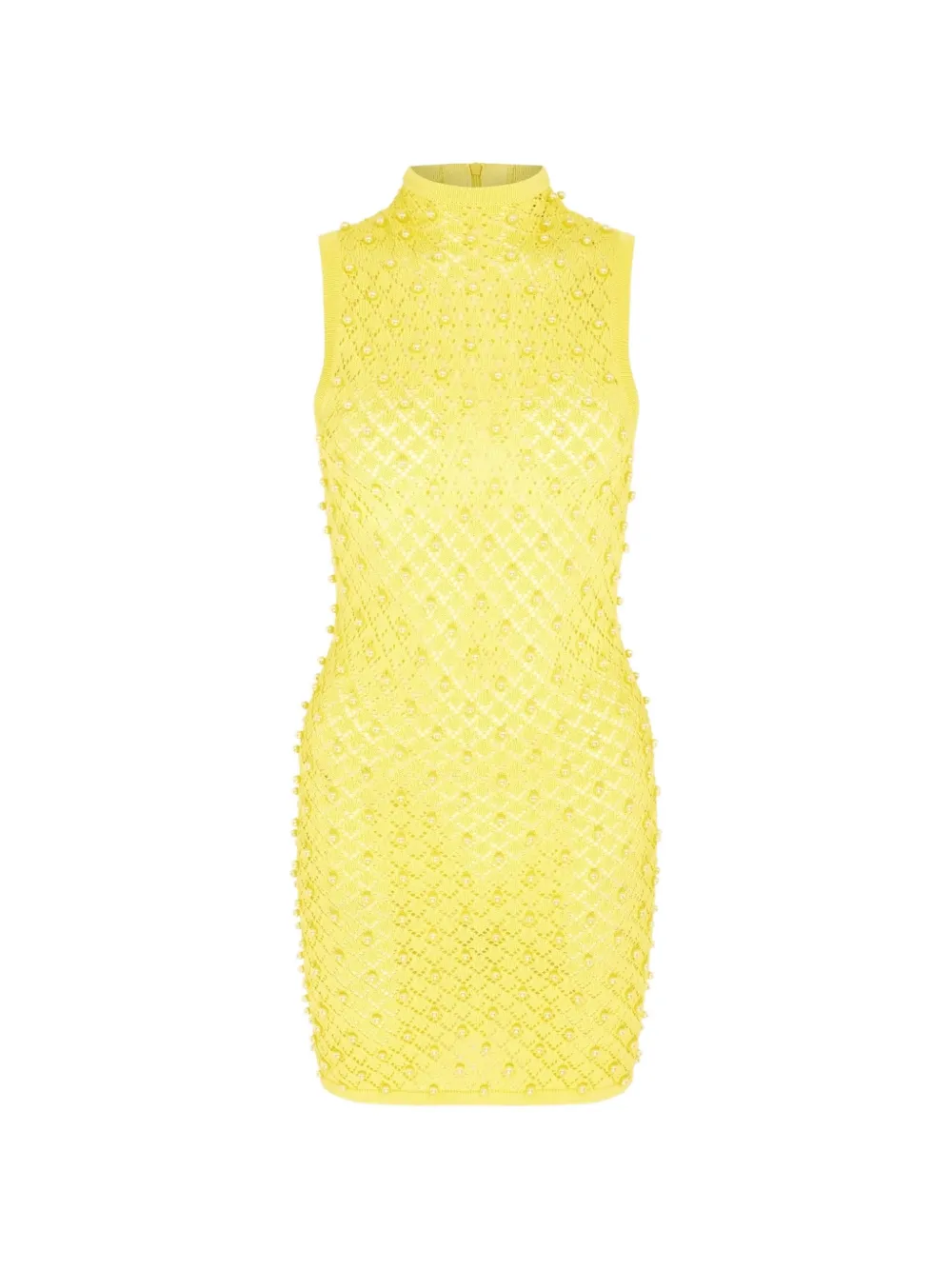 David Koma high-neck beaded mini dress - Giallo