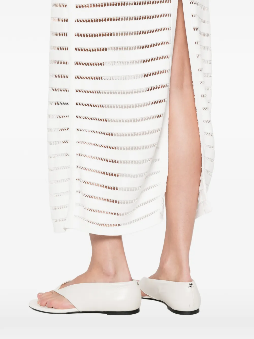 David Koma Midi-jurk met spaghettibandjes Wit