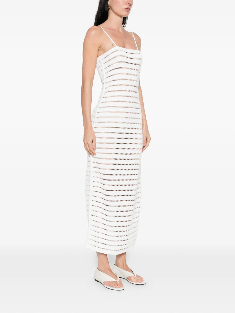  David Koma Spaghetti-strap Midi Dress - White 