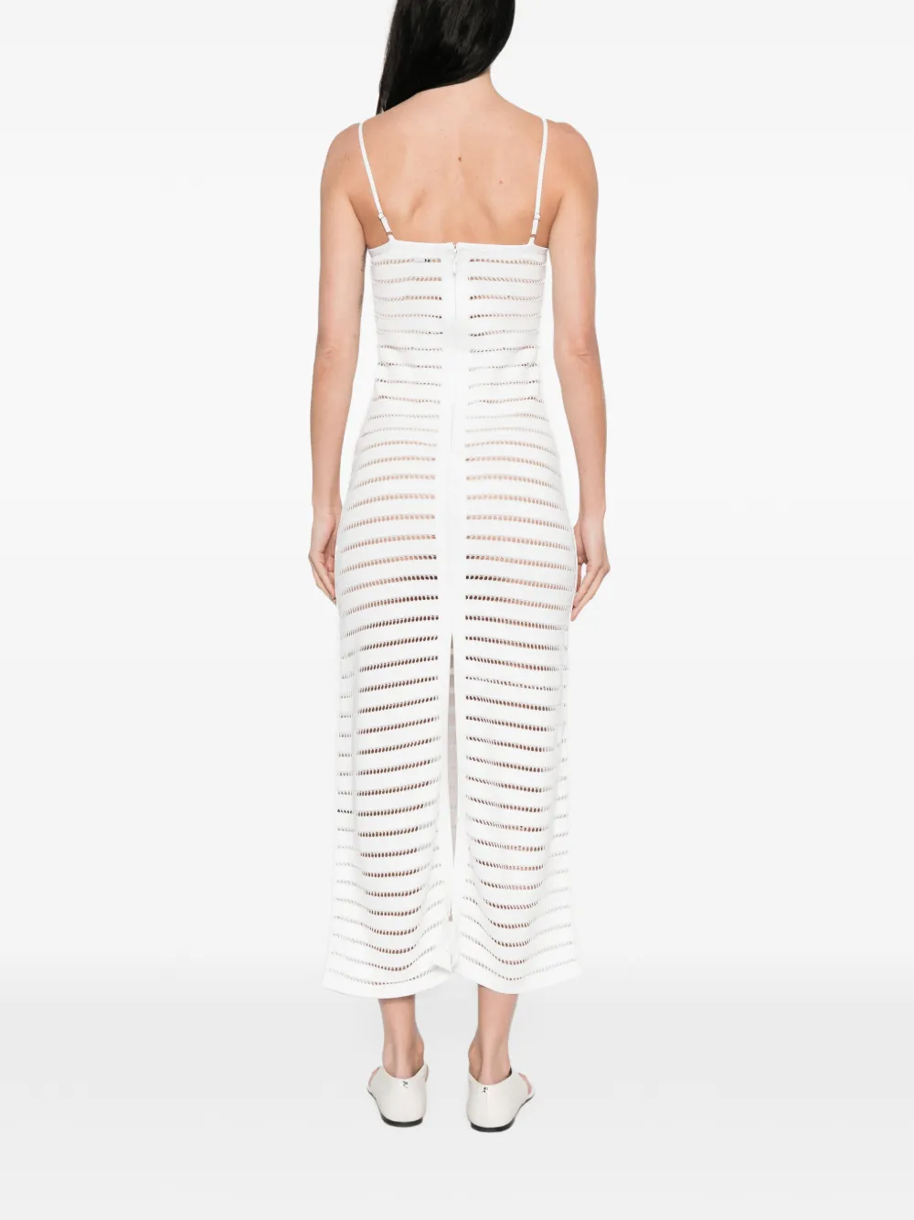 David Koma Midi-jurk met spaghettibandjes Wit