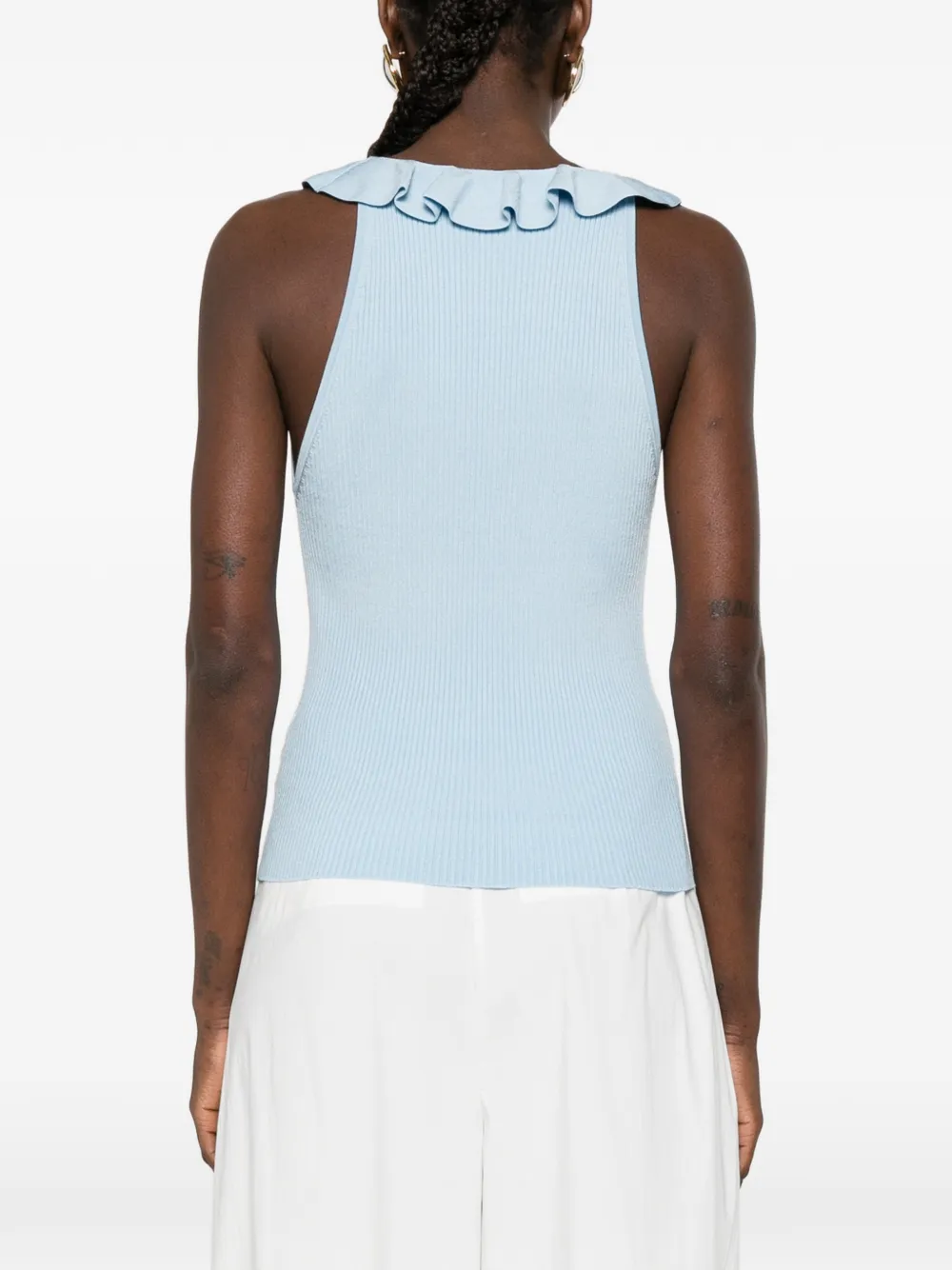 alice + olivia Tanktop met ruches Blauw