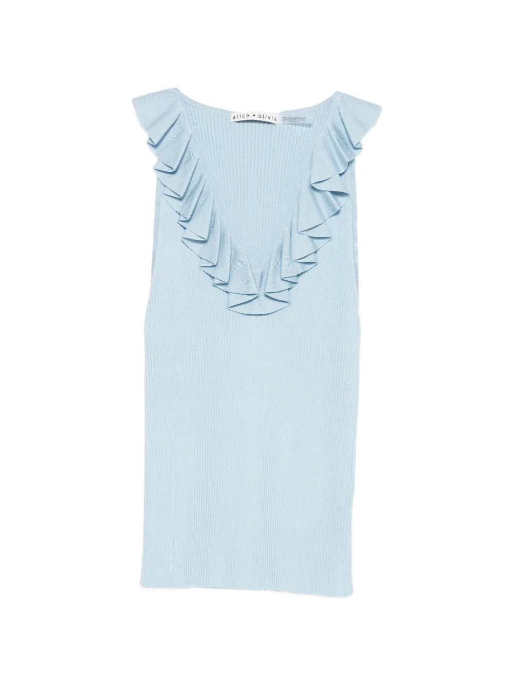 alice + olivia ruffled tank top - Blu