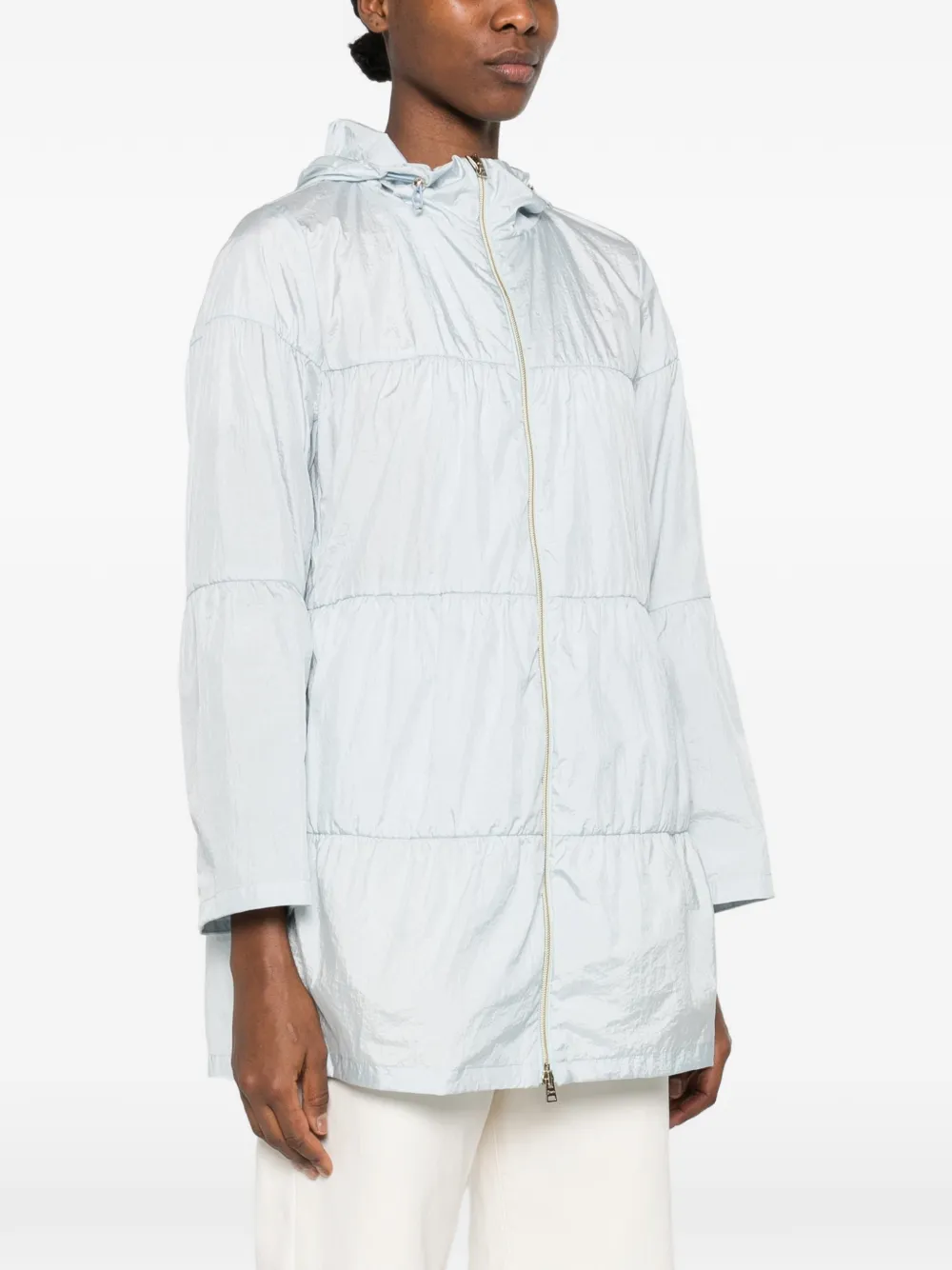  Herno Ruffled Jacket - Blue 