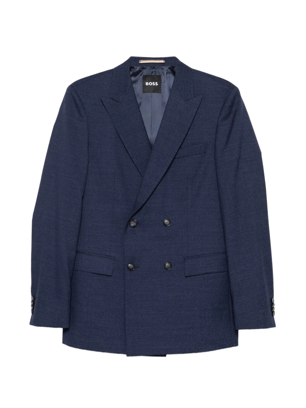 BOSS wool double-breasted suit - Blu