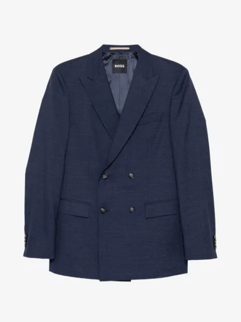 BOSS traje de lana con doble botonadura