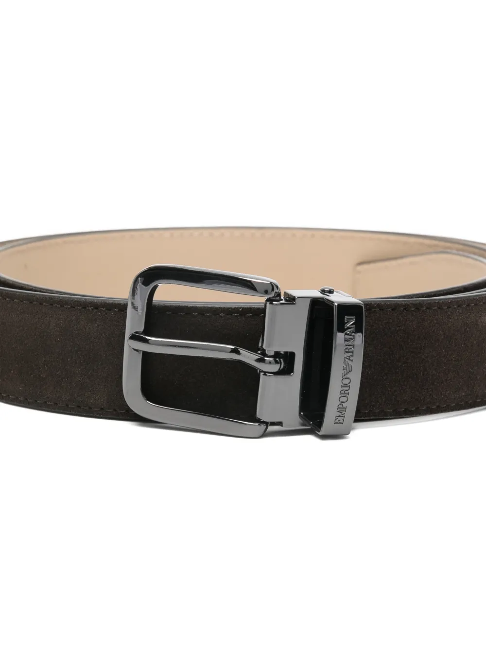 Emporio Armani Leren gespriem Bruin