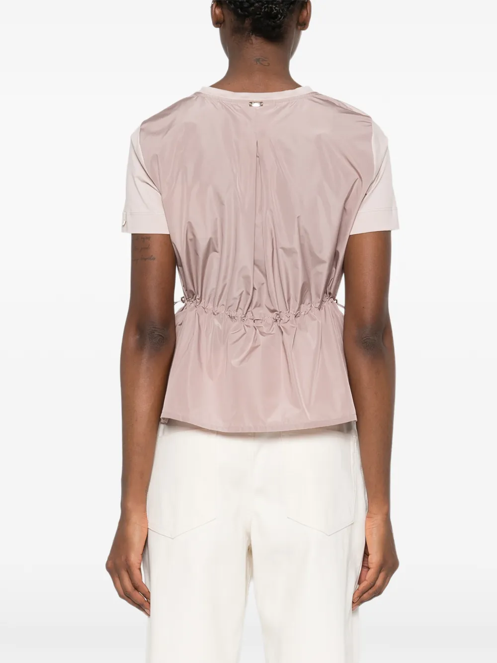 Herno T-shirt met trekkoord Roze