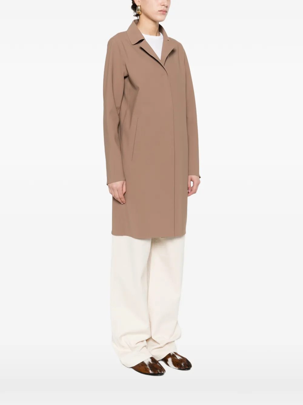  Herno Notched Coat - Brown 