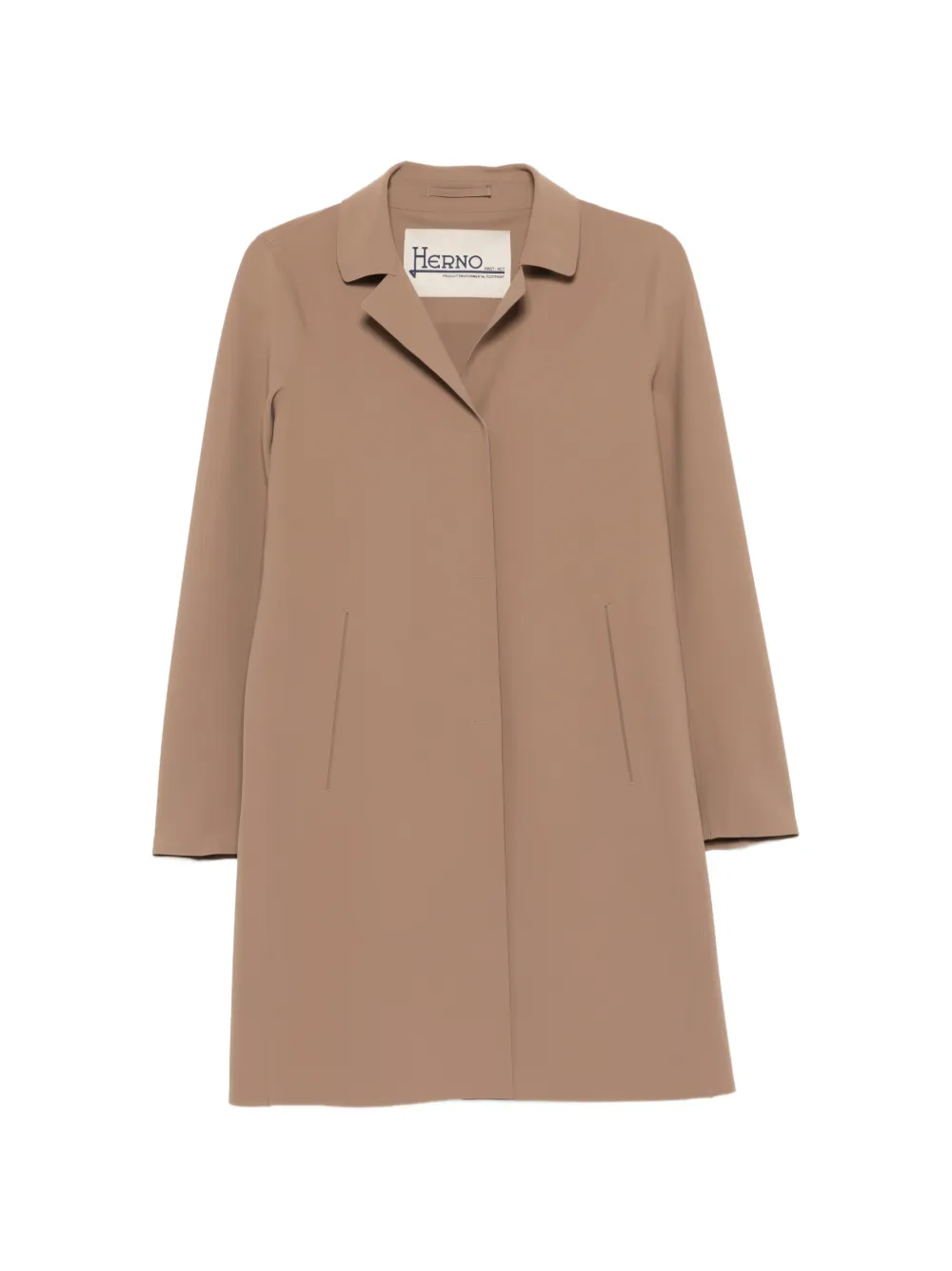 Herno notched coat - Marrone