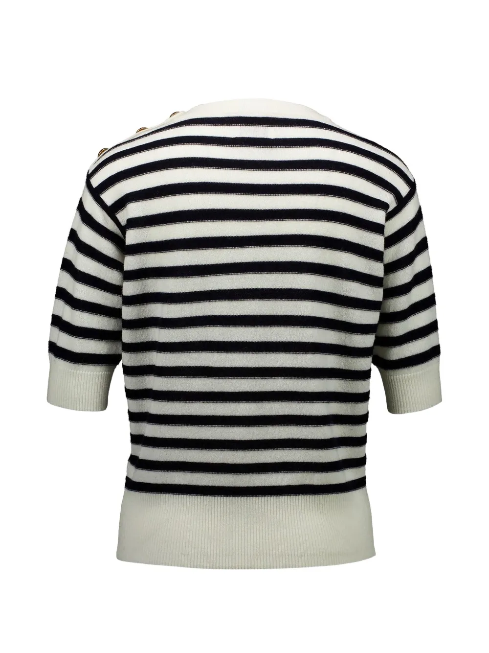Striped Short-Sleeve Sweater
