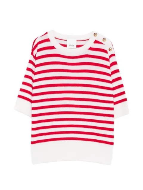 Allude top manga corta con rayas estampadas