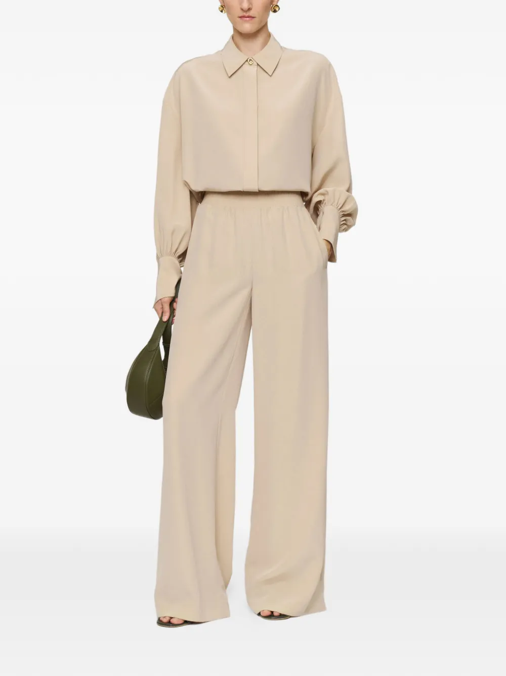 Nour High-Rise Wide-Leg Trousers