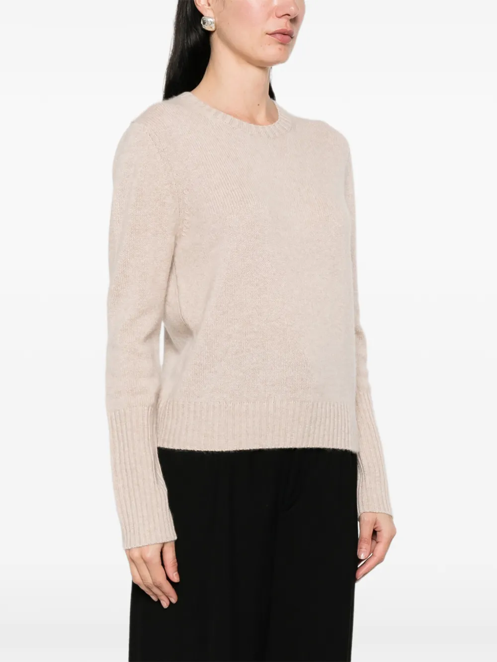  Allude Round-neck Sweater - Neutrals 