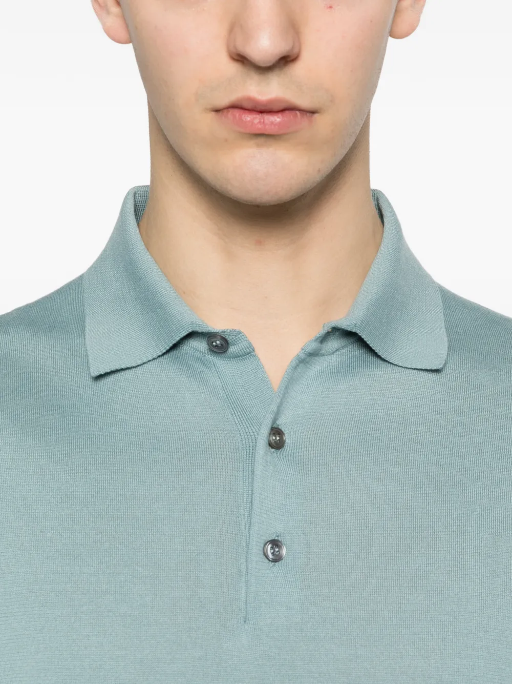 Lardini Poloshirt met knopen Blauw