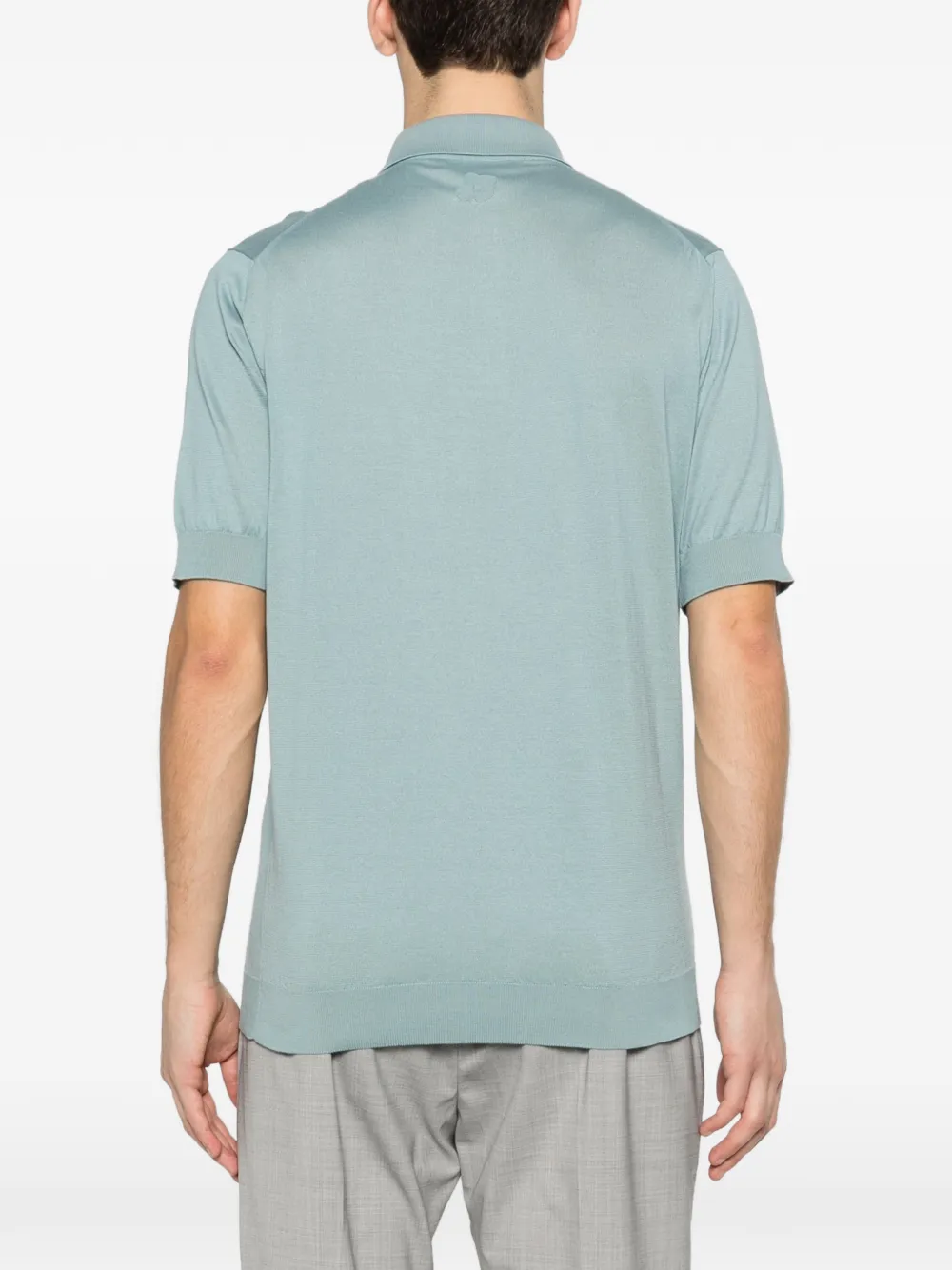 Lardini Poloshirt met knopen Blauw