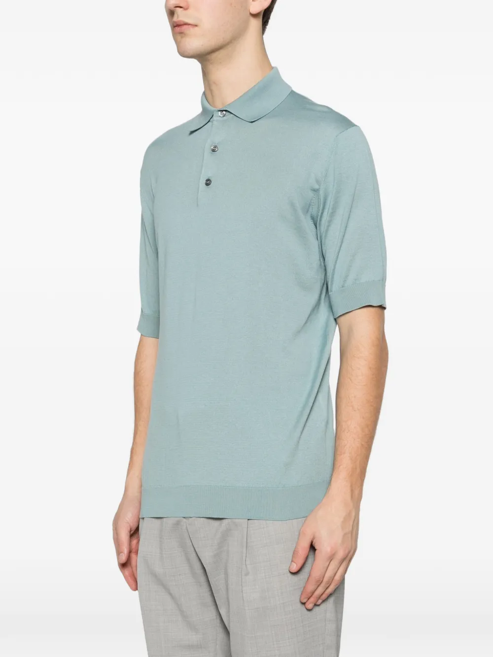  Lardini Buttoned Polo Shirt - Blue 