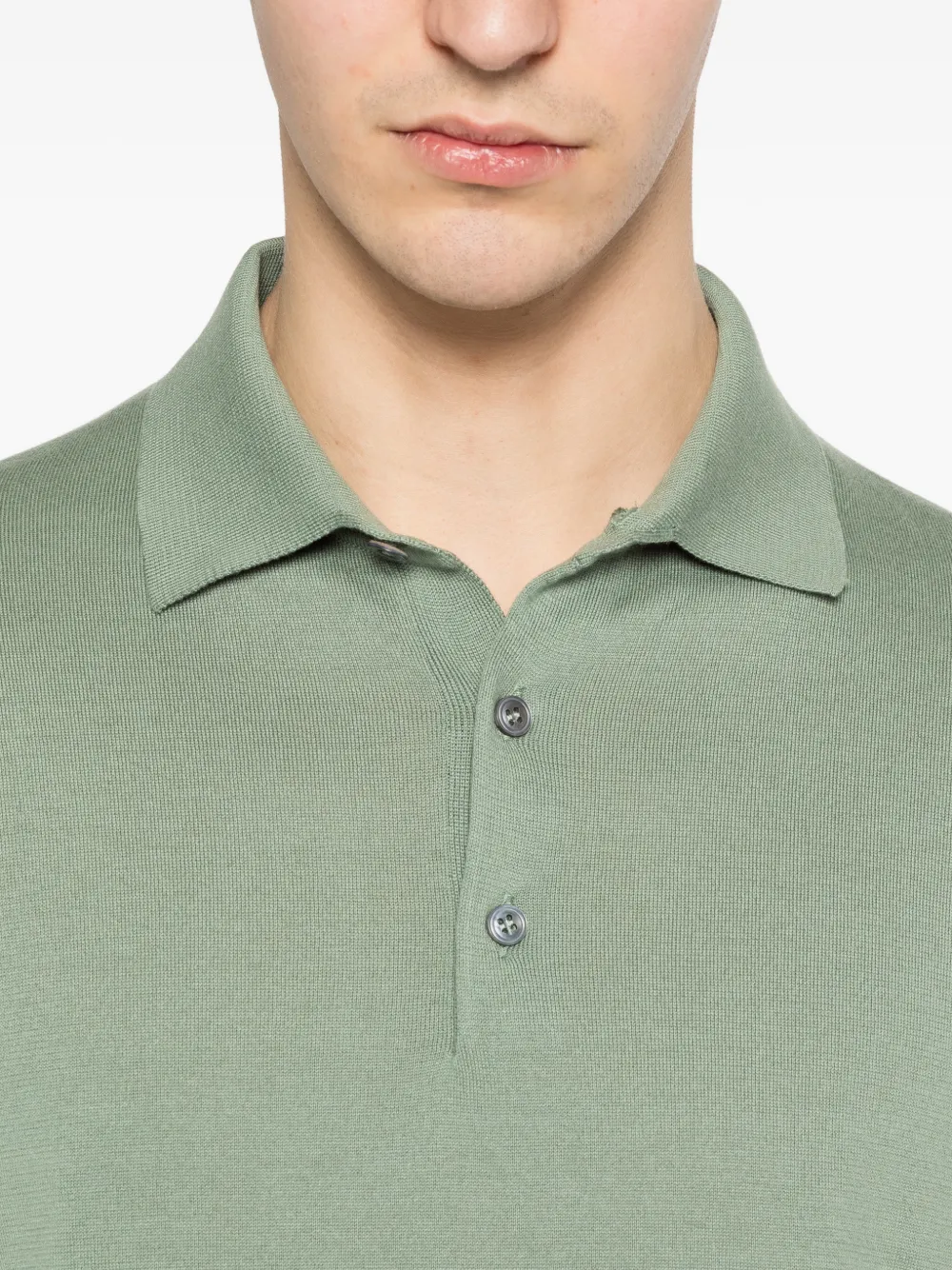 Lardini Poloshirt met knopen Groen