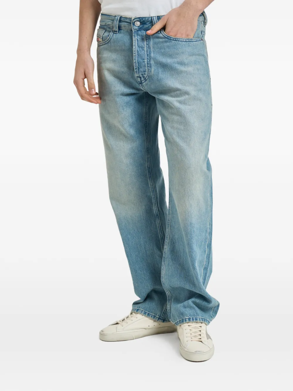 Diesel 1980 D-eeper jeans met knoopsluiting Blauw