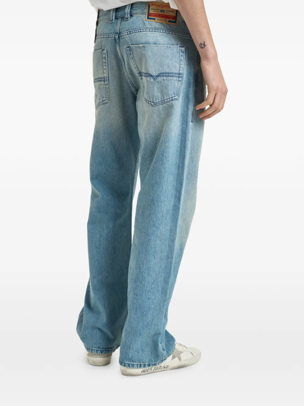 Diesel 1980 D-eeper jeans met knoopsluiting Blauw