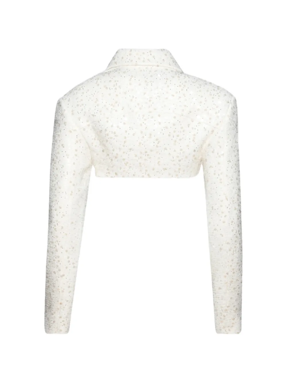  David Koma Sequin-embellished Cropped Jacket - White 