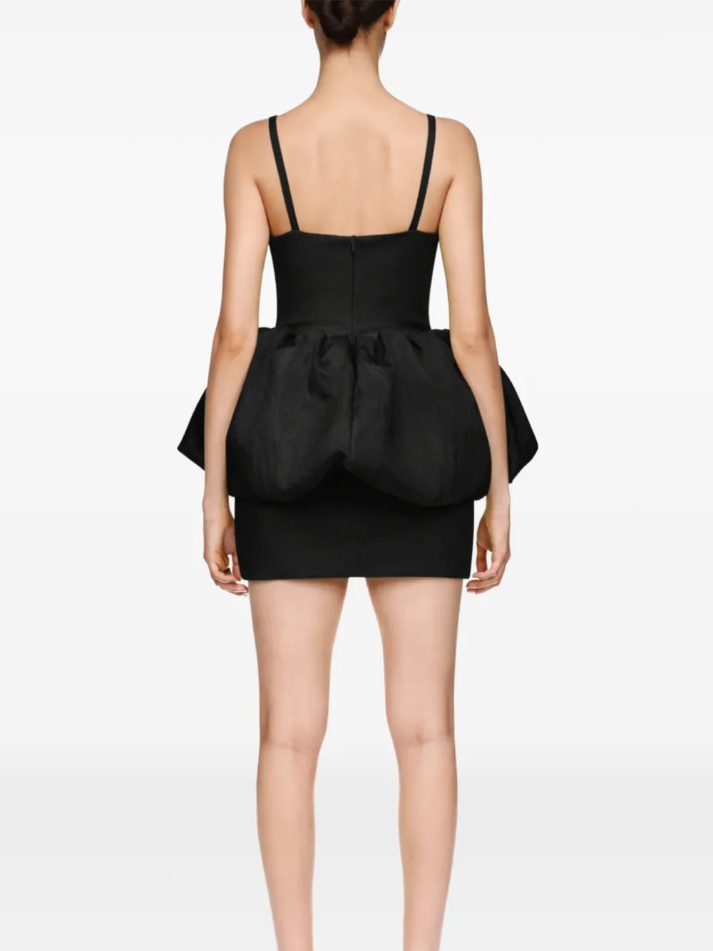 Puff Skirt-Detail Mini Dress