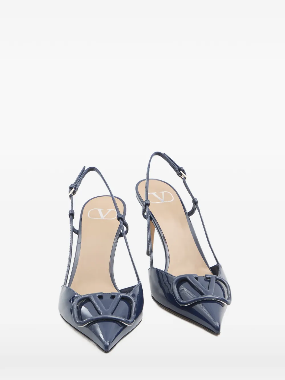Valentino Garavani Vlogo signature slingback pumps Blauw