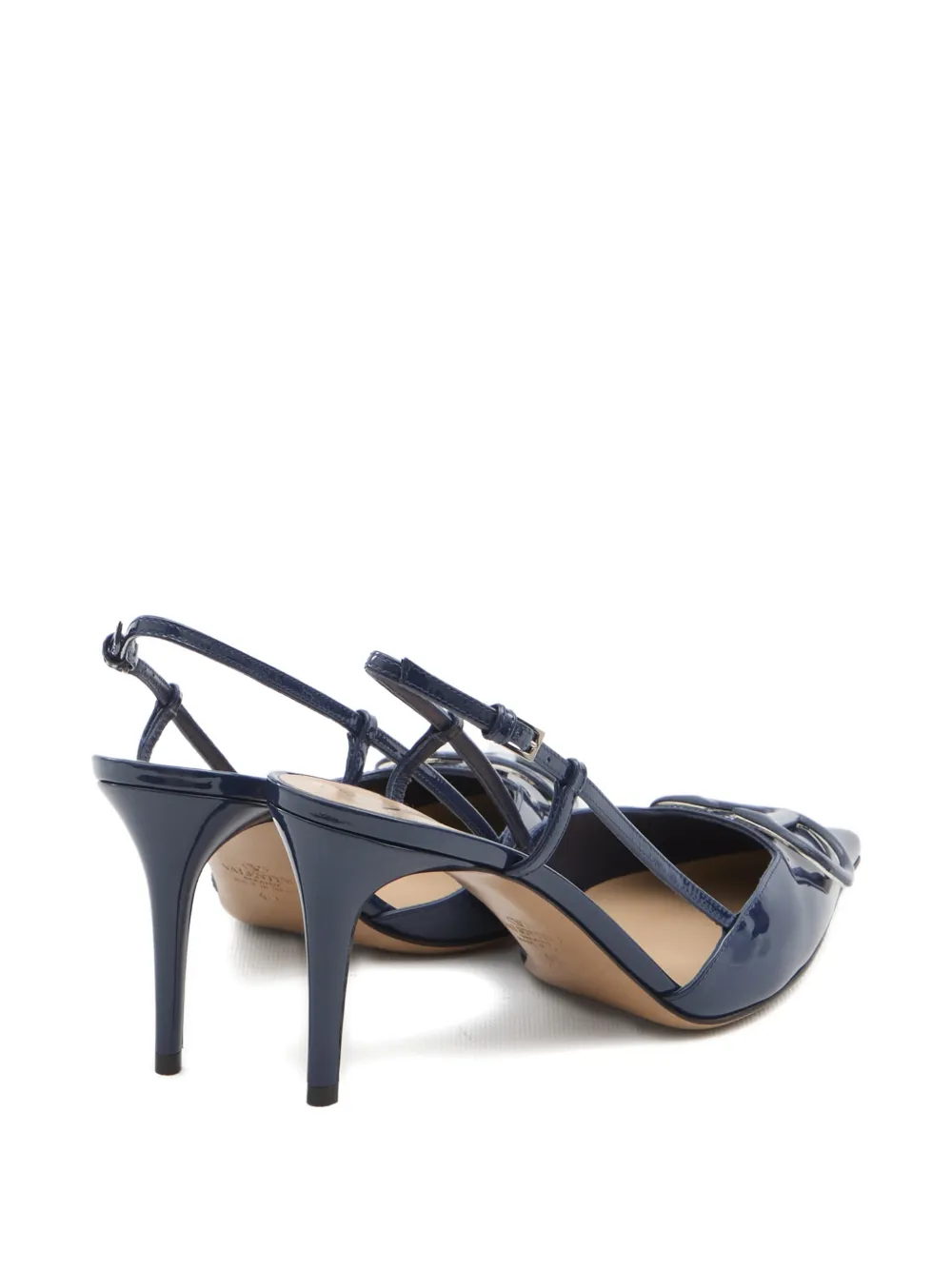 Valentino Garavani Vlogo signature slingback pumps Blauw