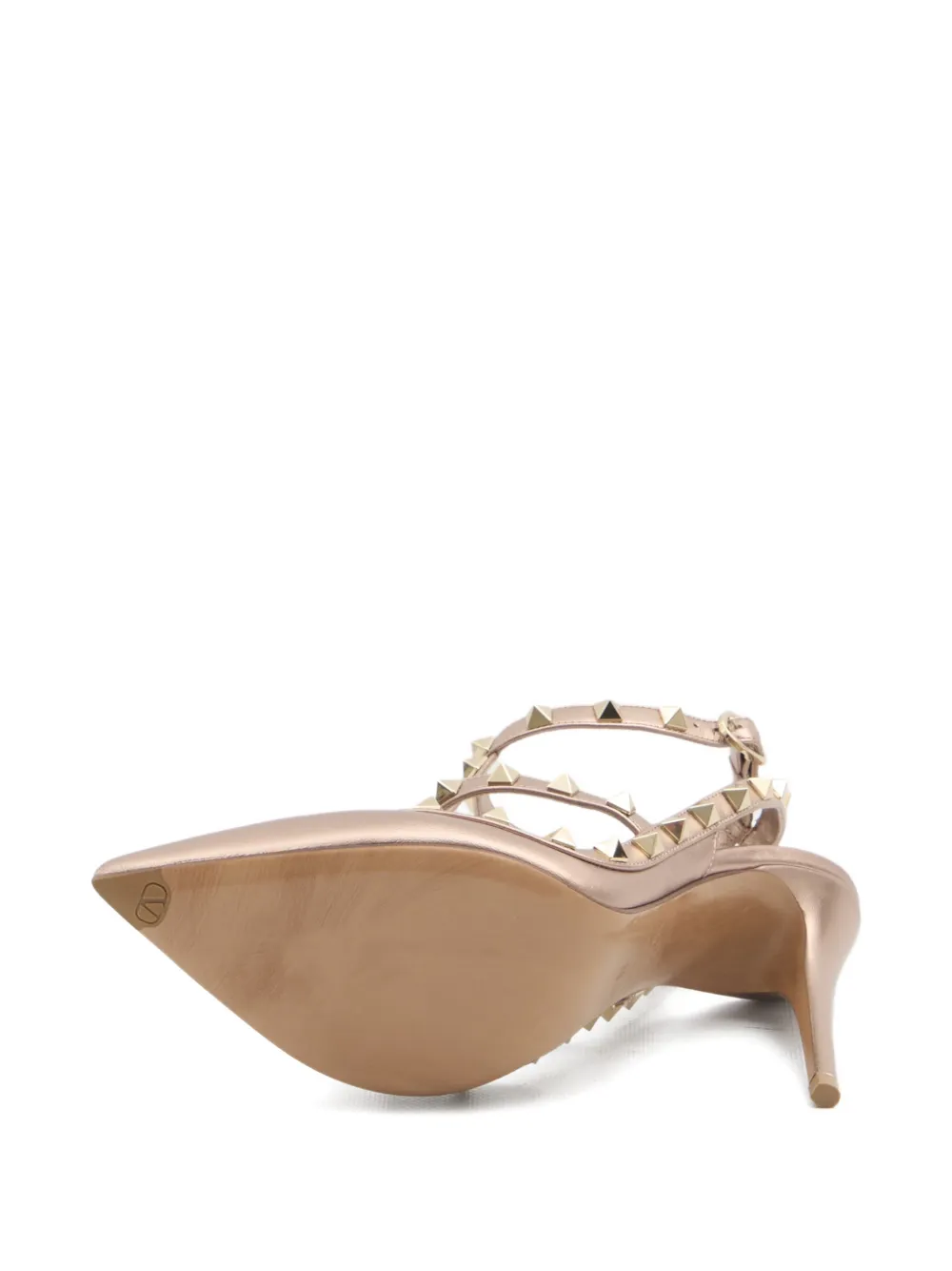 Valentino Garavani Rockstud ankle-strap pumps Roze