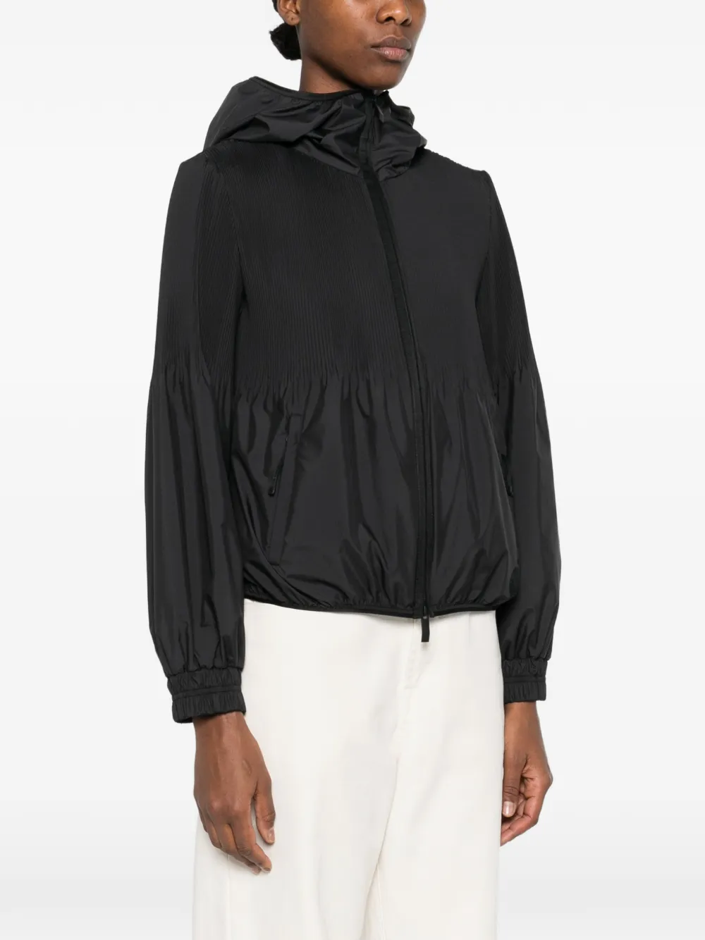 Pleated Bomber Jacket