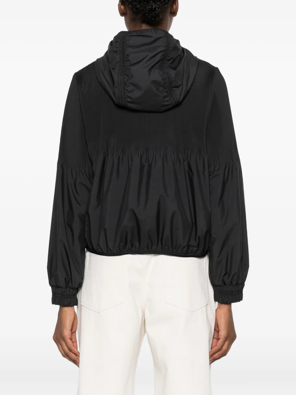 Pleated Bomber Jacket
