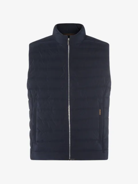 Moorer quilted zip gilet