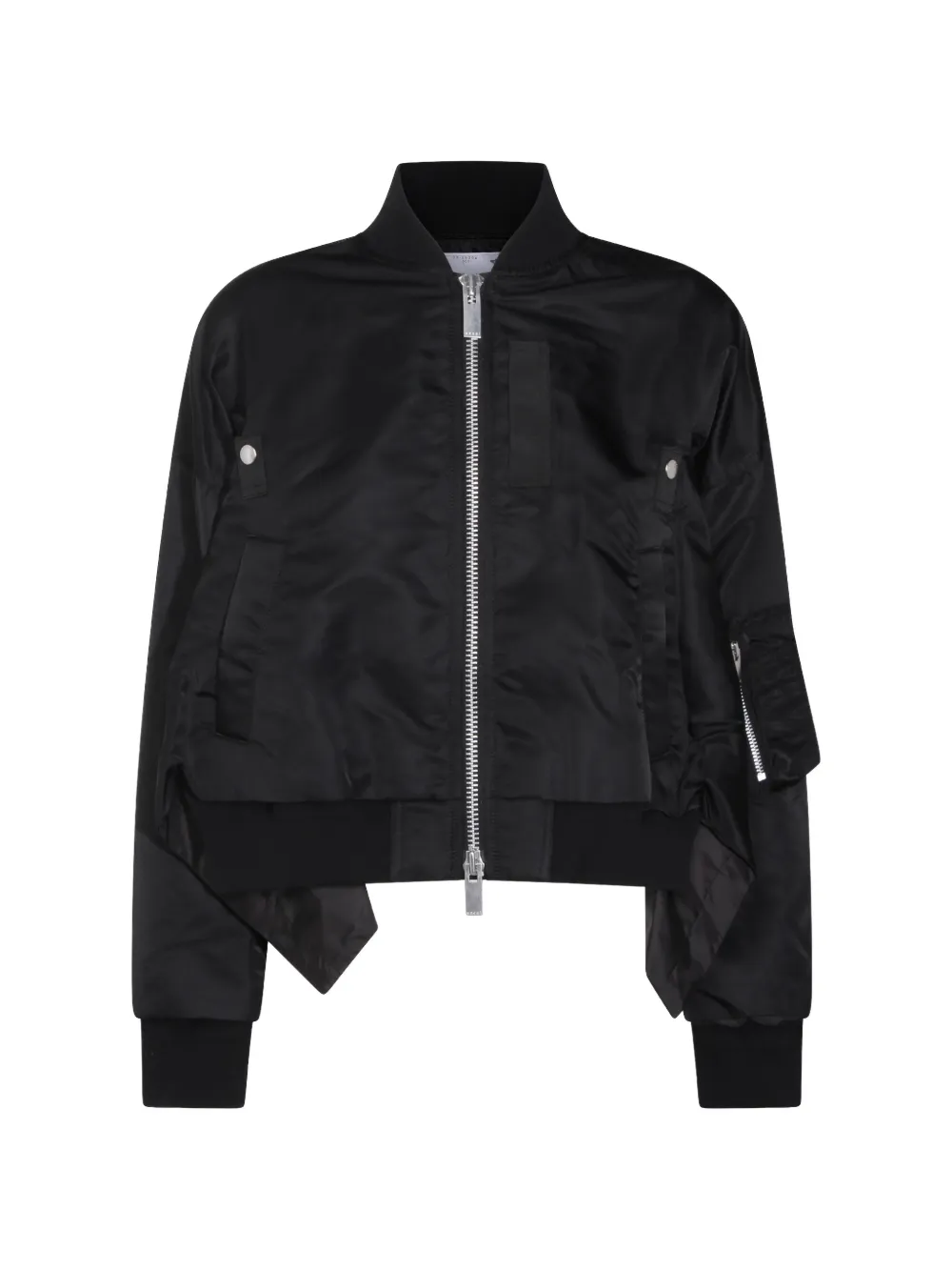 sacai zip pocket bomber jacket - Nero